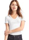 Kadınn beyaz Modern V Yaka T-Shirt