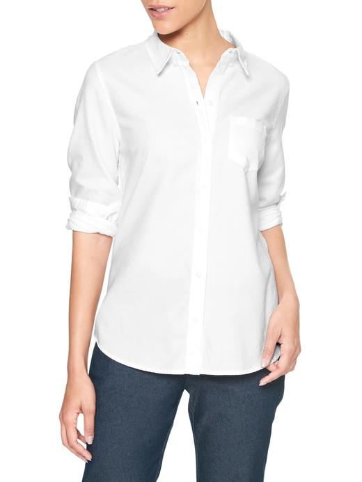 Kadınn Beyaz Oxford Oversize Gömlek