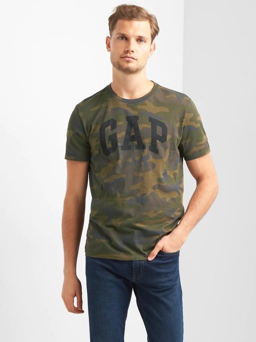 Erkek kamuflaj Gap Logo Kamuflaj T-Shirt
