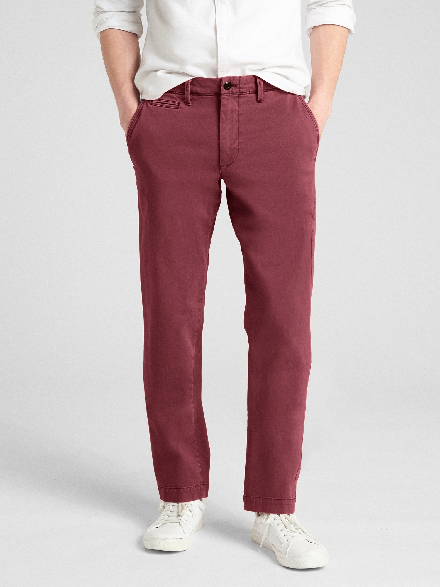 Gap Vintage Yıkamalı Slim Fit Khaki Pantolon. 1