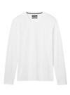 Erkek Beyaz Luxury-Touch Sıfır Yaka T-Shirt