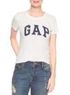 Kadın beyaz Gap Logo Kısa Kollu T-Shirt