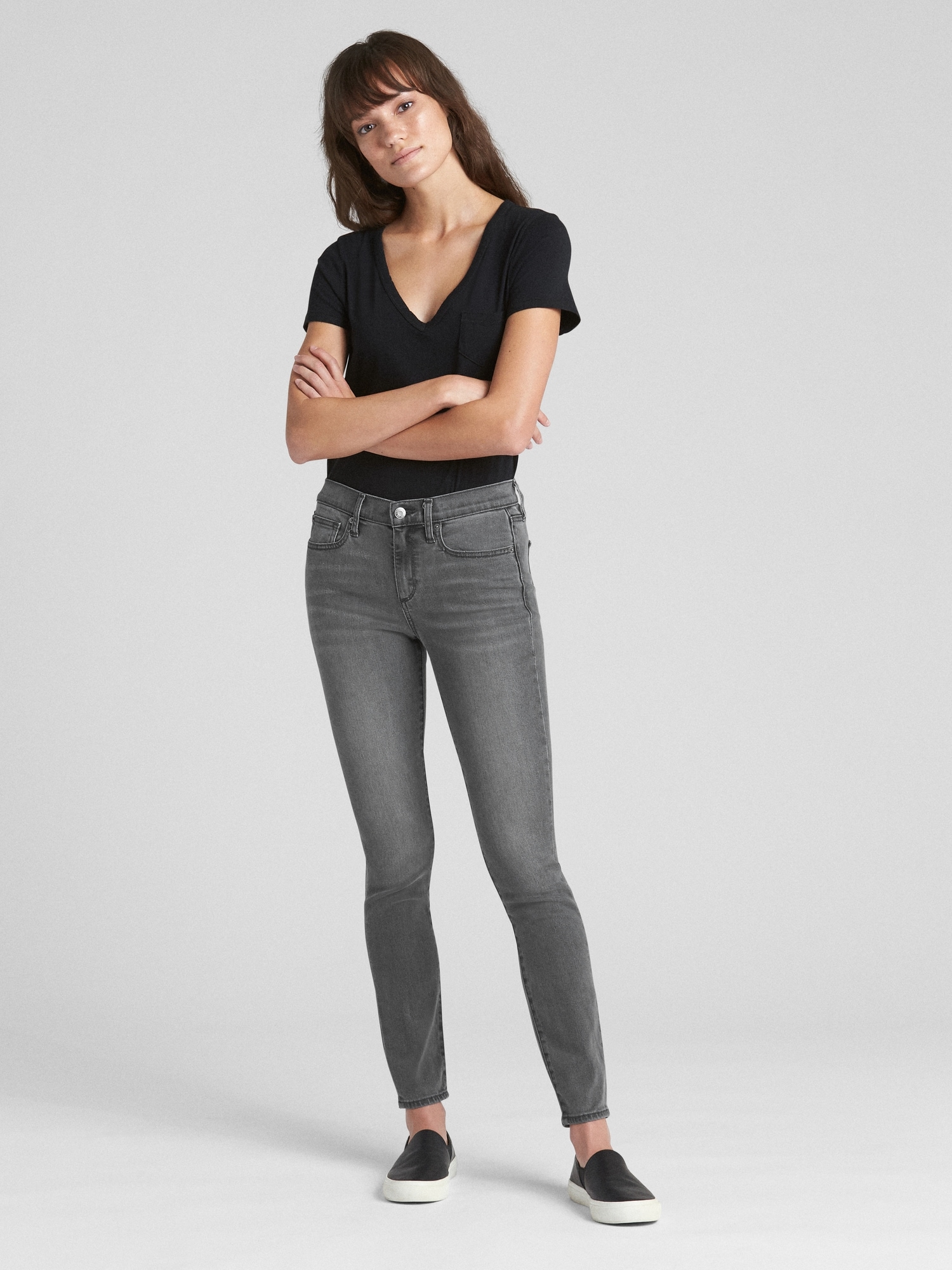Gap Soft Wear Orta Belli True Skinny Jean Pantolon. 2