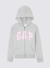 Kız Çocuk Gri Pullu Gap Logo Kapüşonlu Sweatshirt