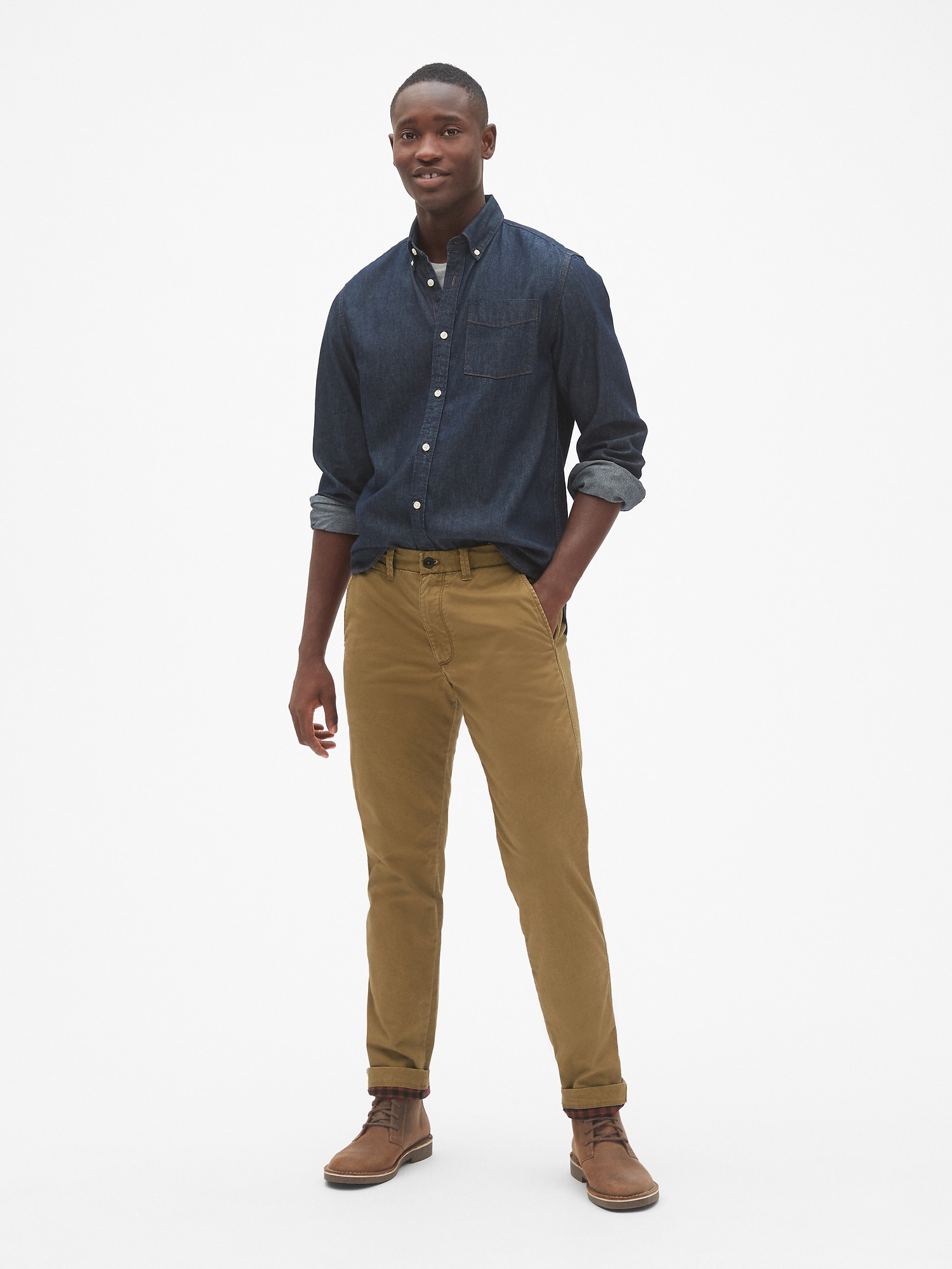 Gap Flex Slim Fit Khaki Pantolon. 5