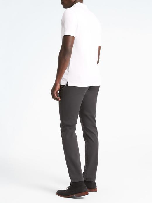Erkek siyah Luxe-touch Polo Yaka T-Shirt