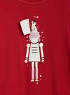 Bebek Kırmızı 3D Baskılı Uzun Kollu T-Shirt