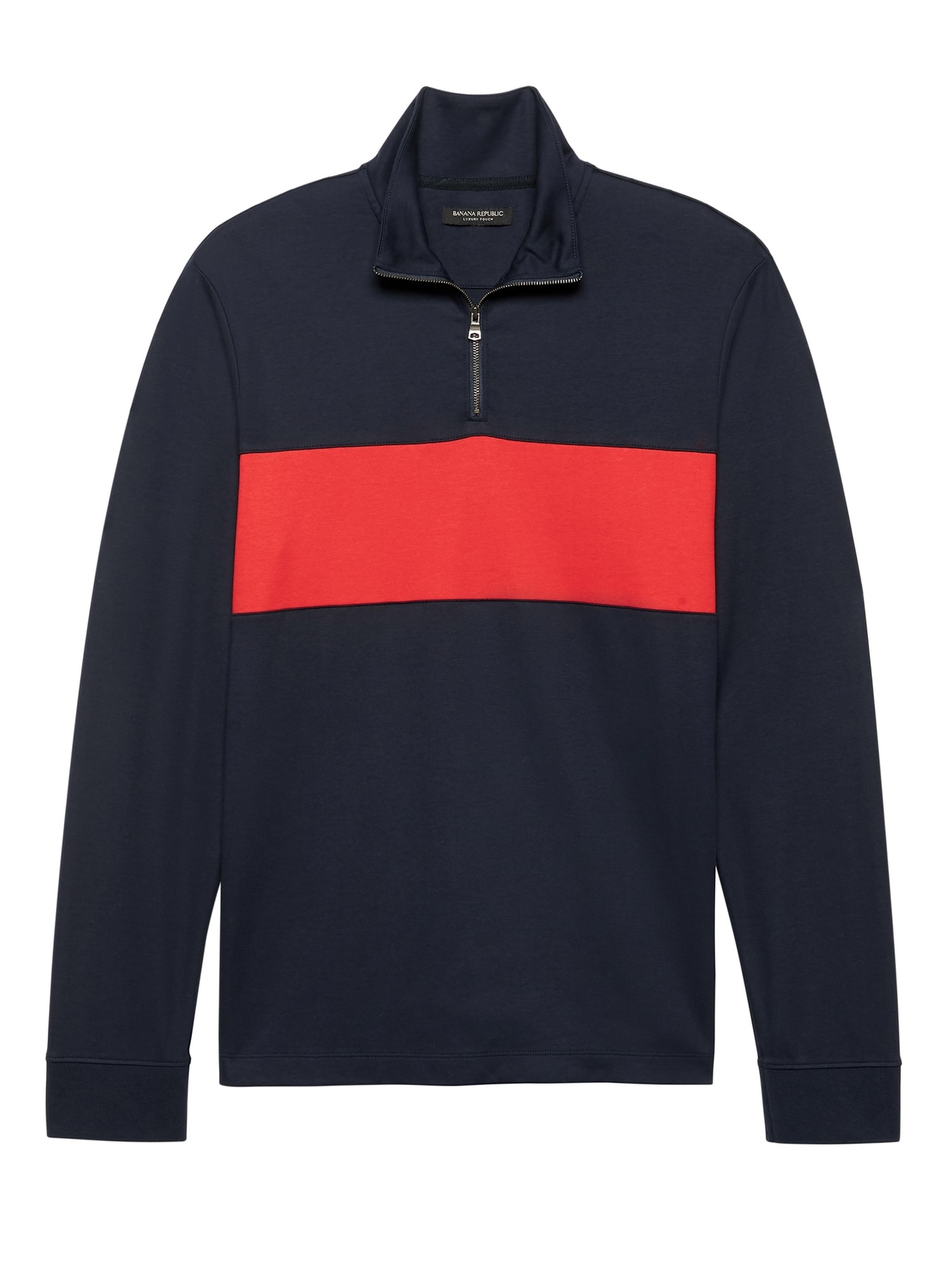 Gap Luxury-Touch Yarım Fermuarlı Sweatshirt. 1