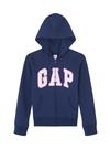 Kız Çocuk Lacivert Pullu Gap Logo Kapüşonlu Sweatshirt