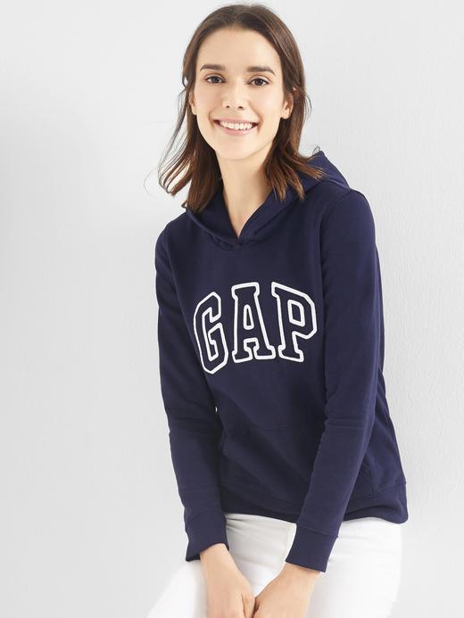 Kadınn Lacivert Gap Logo Kapüşonlu Sweatshirt