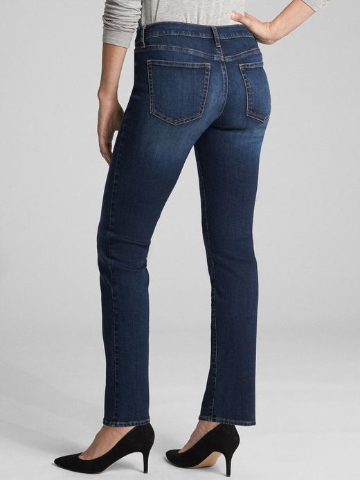 Kadın lacivert Orta Belli Classic Straight Jean Pantolon