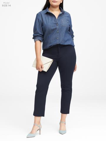 Kadın Lacivert Sloan-Fit Slim Pantolon