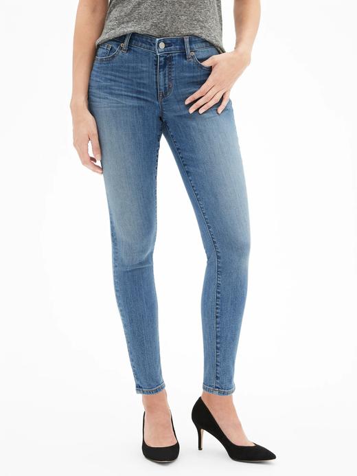 Kadın Açık İndigo Orta Belli Super Skinny Jean Pantolon