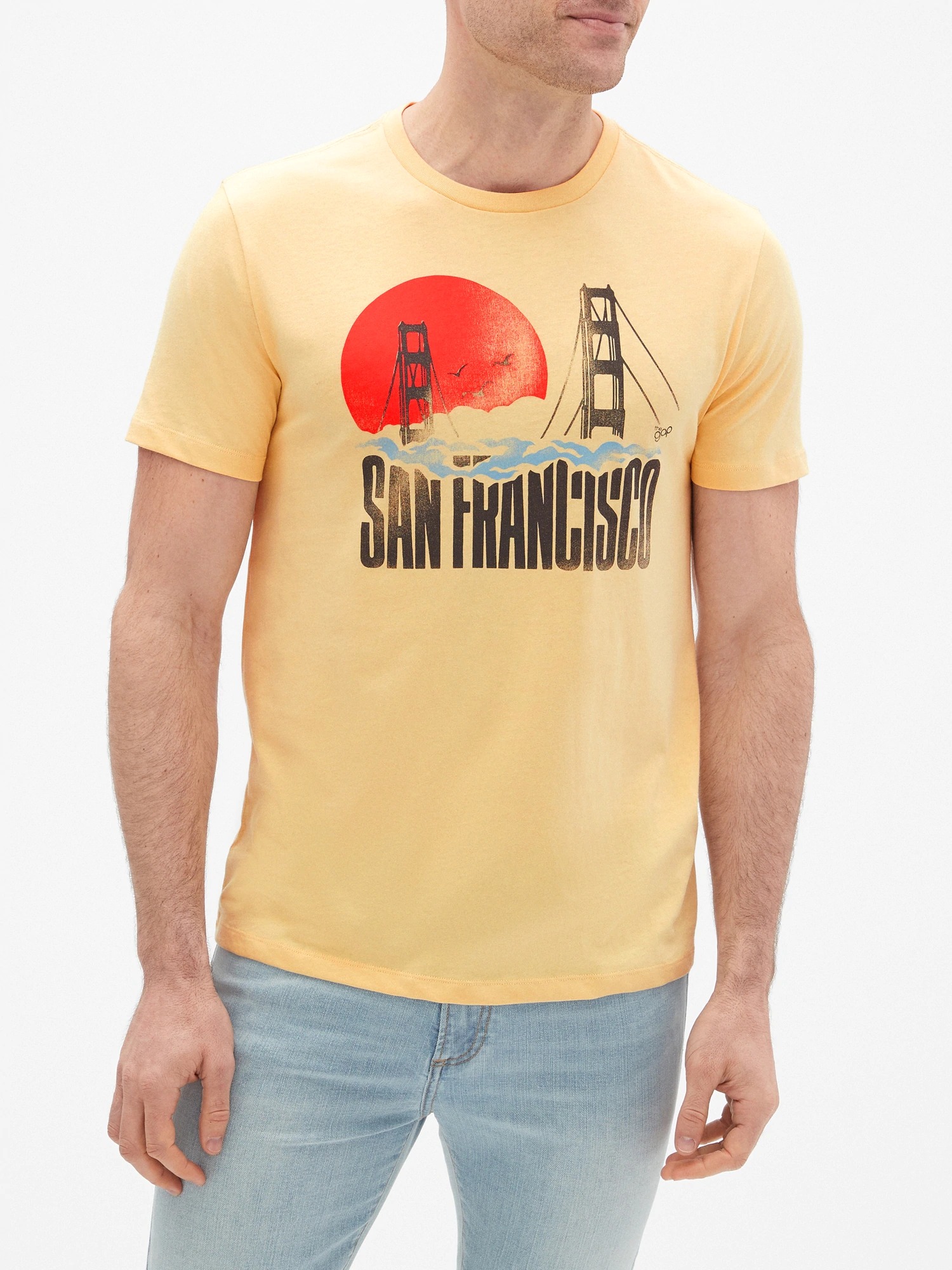 Gap Baskılı Sıfır Yaka Jarse T-Shirt. 1