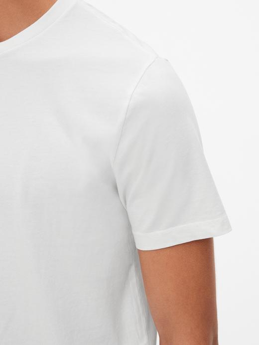Erkek Beyaz Bisiklet Yaka Basic T-Shirt