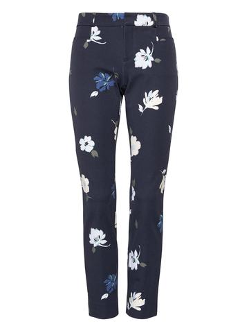 Kadın lacivert Sloan Skinny-Fit Çiçek Desenli Pantolon