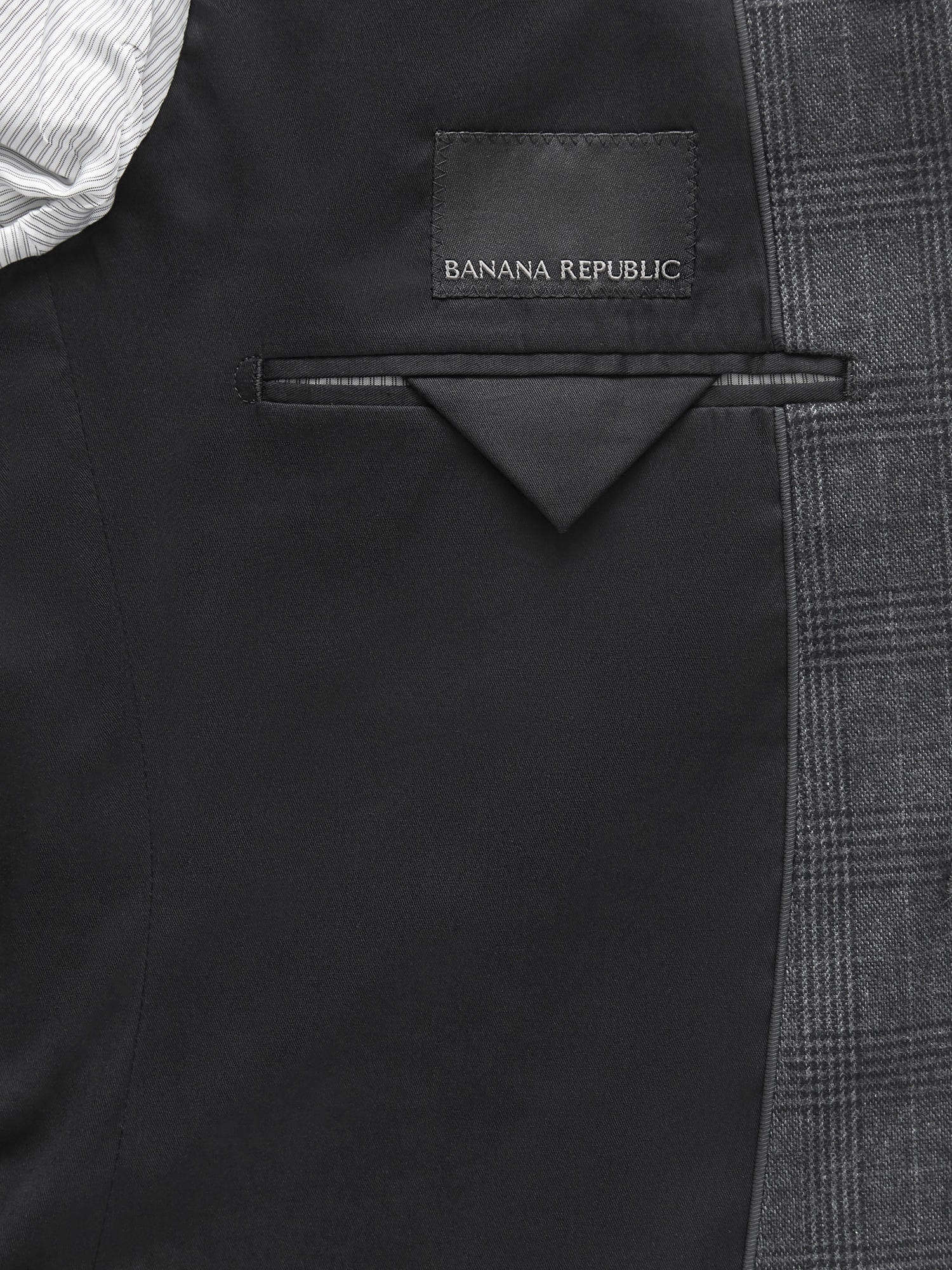 Banana Republic Slim Fit Ekoseli Streç-Pamuklu Blazer Ceket. 5