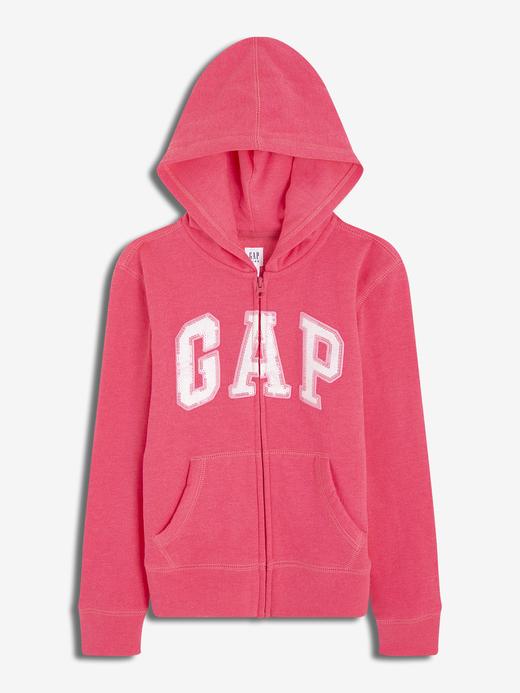 Kız Çocuk Pembe Pullu Gap Logo Kapüşonlu Sweatshirt