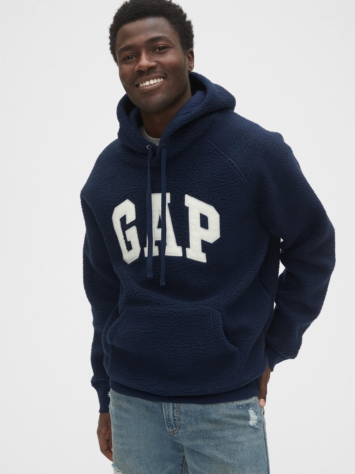 Gap Gap Logo Sherpa Pullover Kapüşonlu Sweatshirt. 1