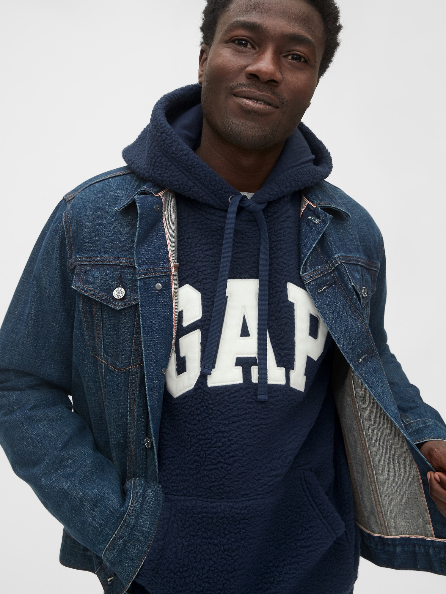 Gap Gap Logo Sherpa Pullover Kapüşonlu Sweatshirt. 5