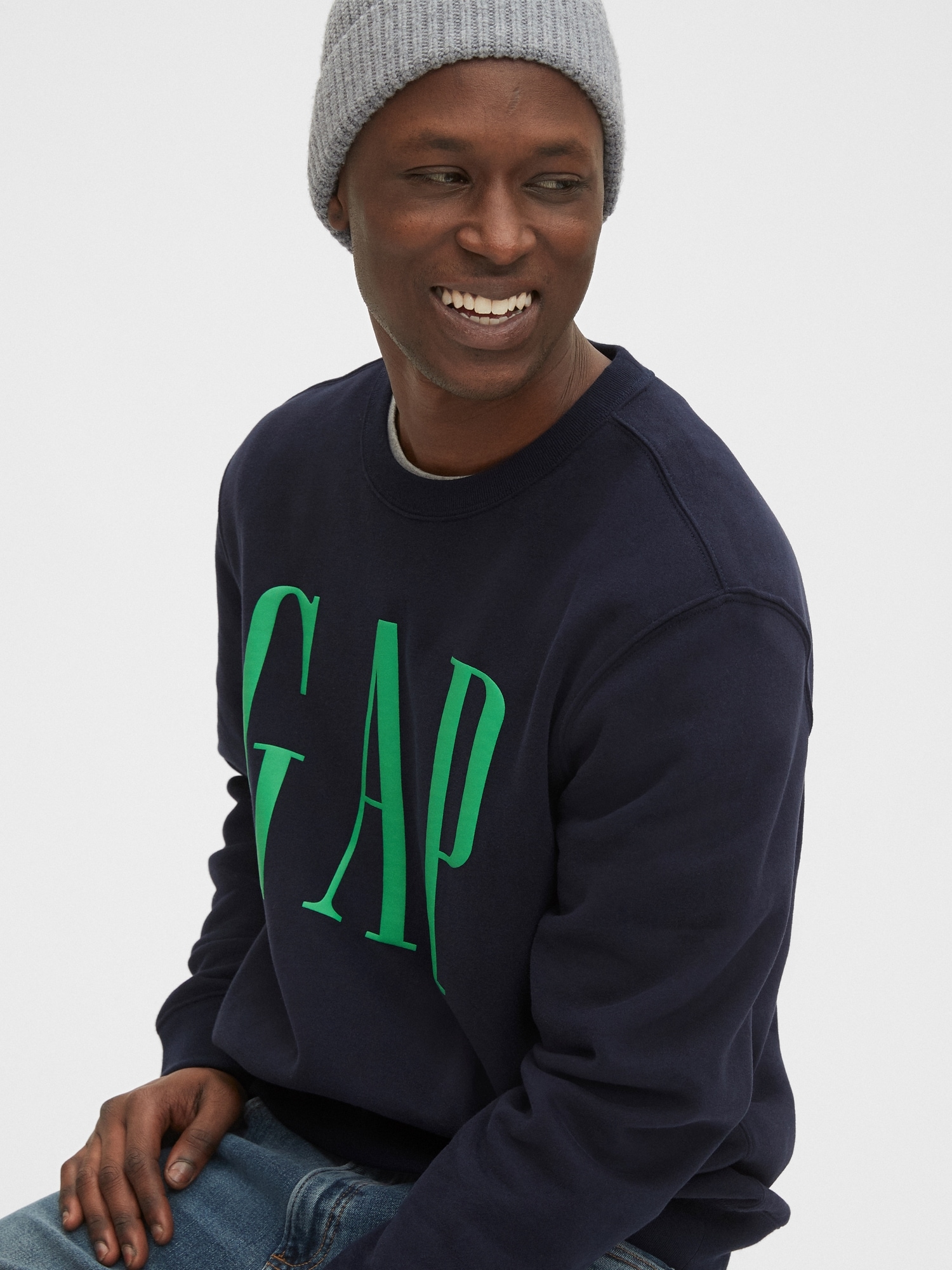 Gap Gap Logo Düz Yakalı Sweatshirt. 5