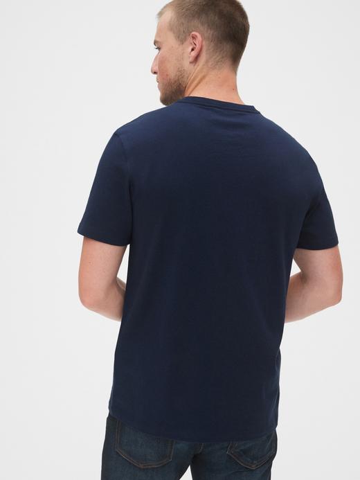 Erkek Açık Mavi Gap Logo Kısa Kollu T-Shirt