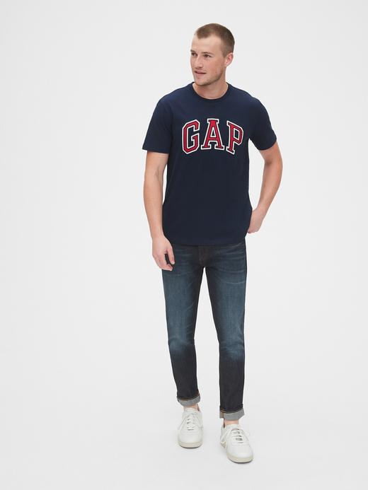 Erkek Koyu Yeşil Gap Logo Kısa Kollu T-Shirt