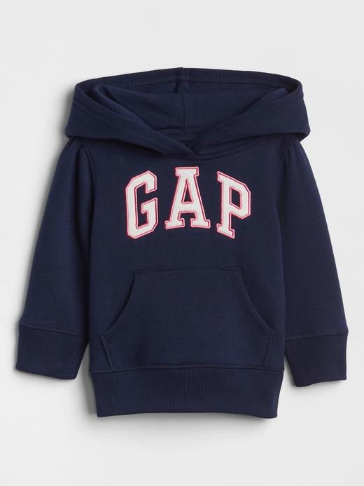 Kız Bebek Mavi Gap Logo Kapüşonlu Sweatshirt