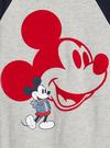 Erkek Bebek Beyaz Disney Mickey Mouse Uzun Kollu T-Shirt
