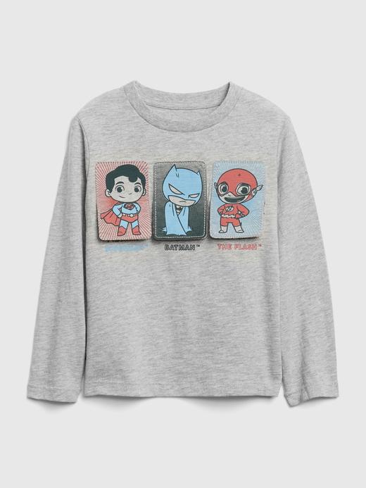 Erkek Bebek Gri DC™ Grafik Uzun Kollu T-Shirt