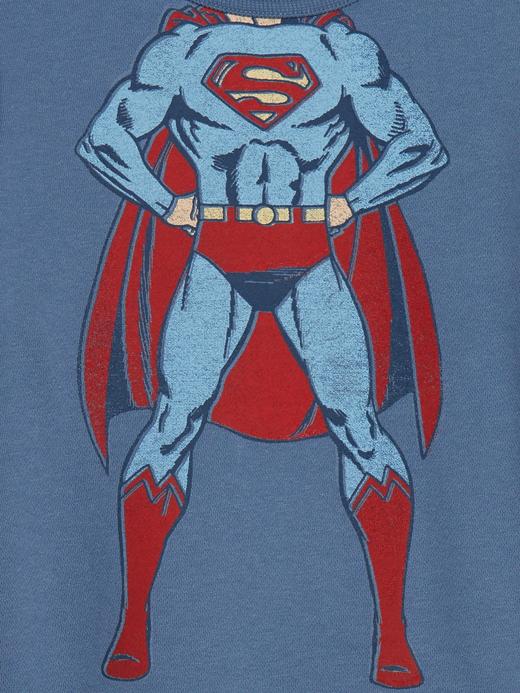 Erkek Bebek Gri DC™ Grafik Düz Yaka Sweatshirt