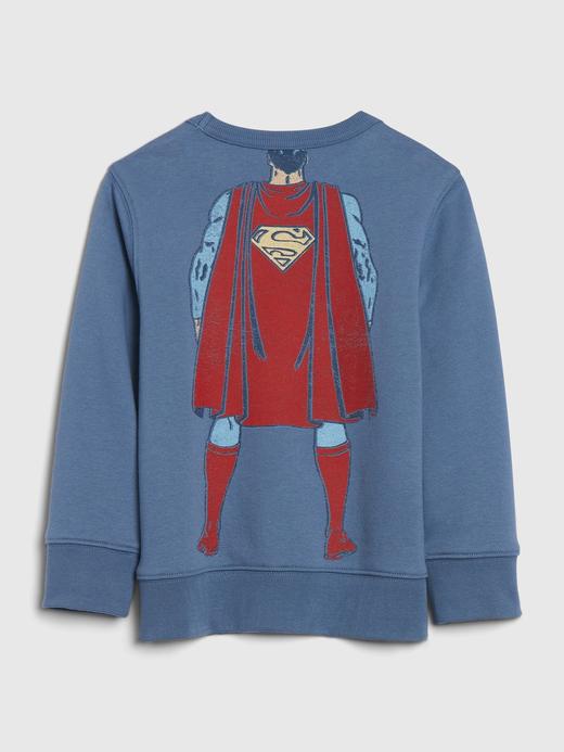 Erkek Bebek Gri DC™ Grafik Düz Yaka Sweatshirt