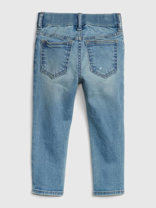 Erkek Bebek Mavi Pull On Slim Jean Pantolon