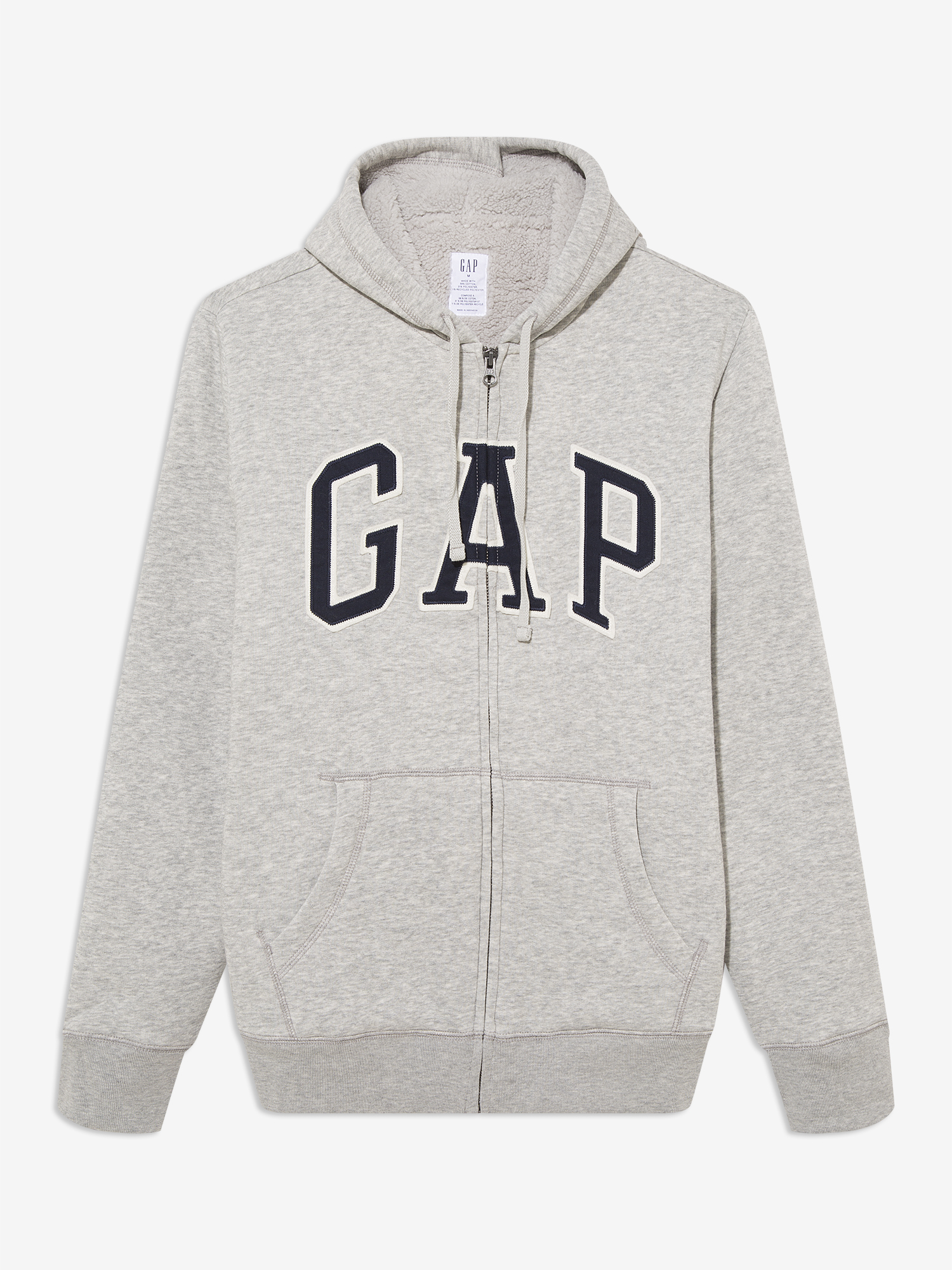 Gap Logo Sherpa Astarlı Kapüşonlu Sweatshirt. 1