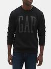Erkek Siyah Gap Logo Yuvarlak Yaka Sweatshirt