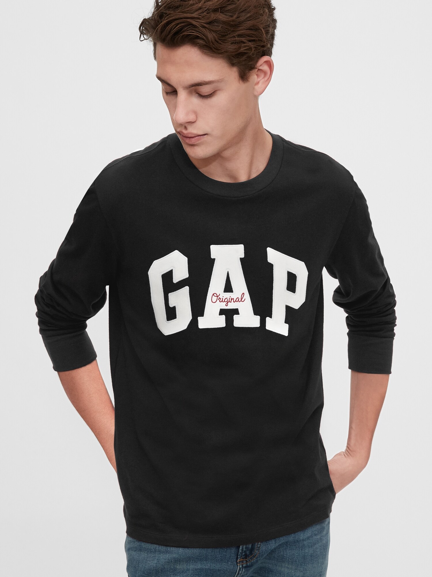 Gap Logo Uzun Kollu T-Shirt. 3
