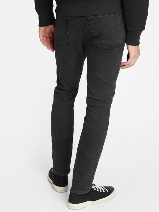 Erkek Siyah GapFlex Skinny Jean Pantolon