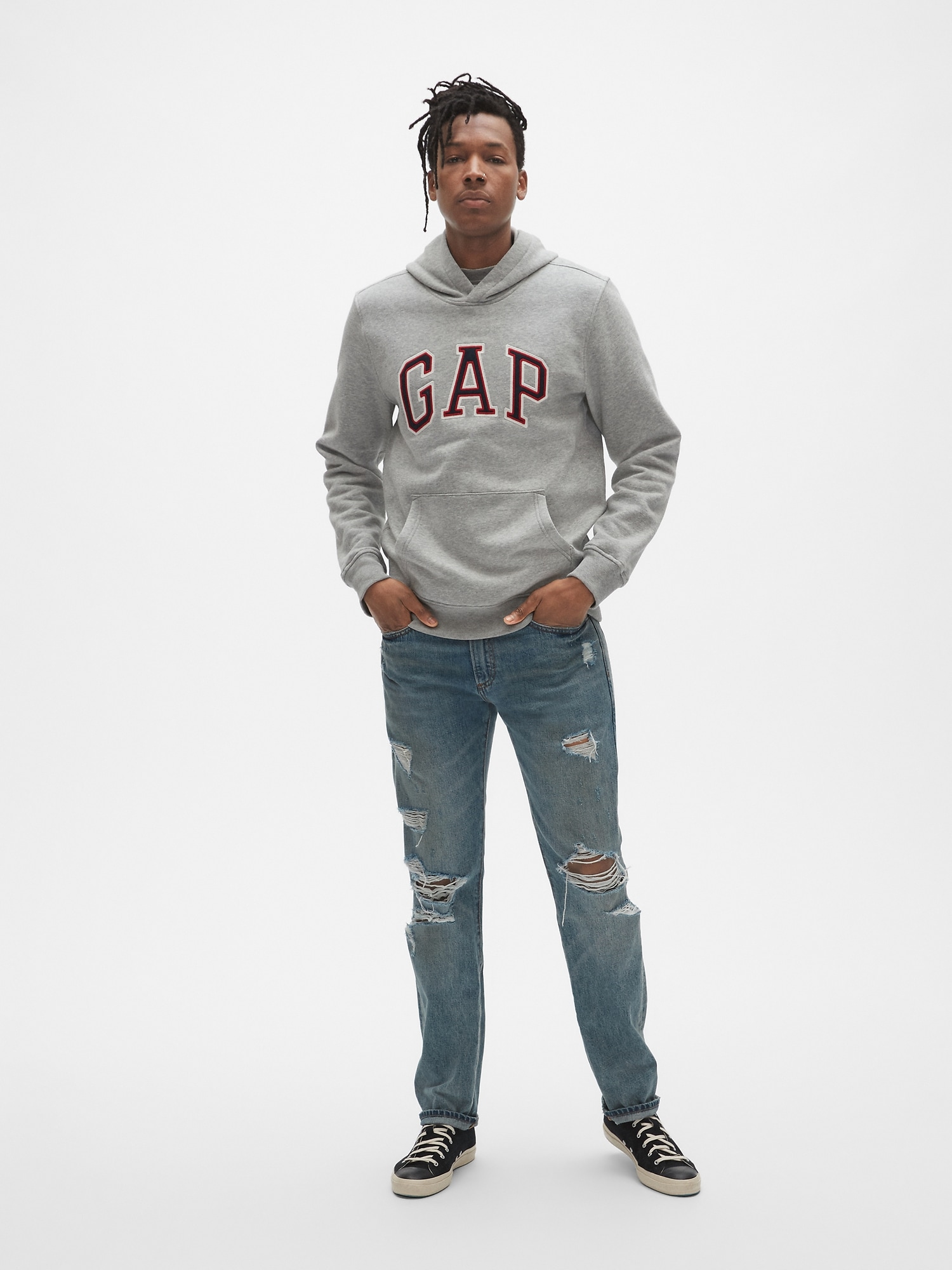 Gap Logo Pullover Kapüşonlu Sweatshirt. 3