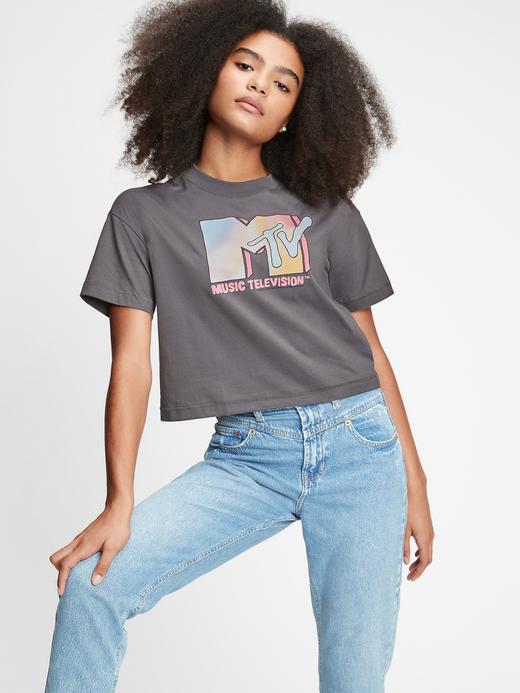 Kız Çocuk Gri Teen Grafik T-Shirt