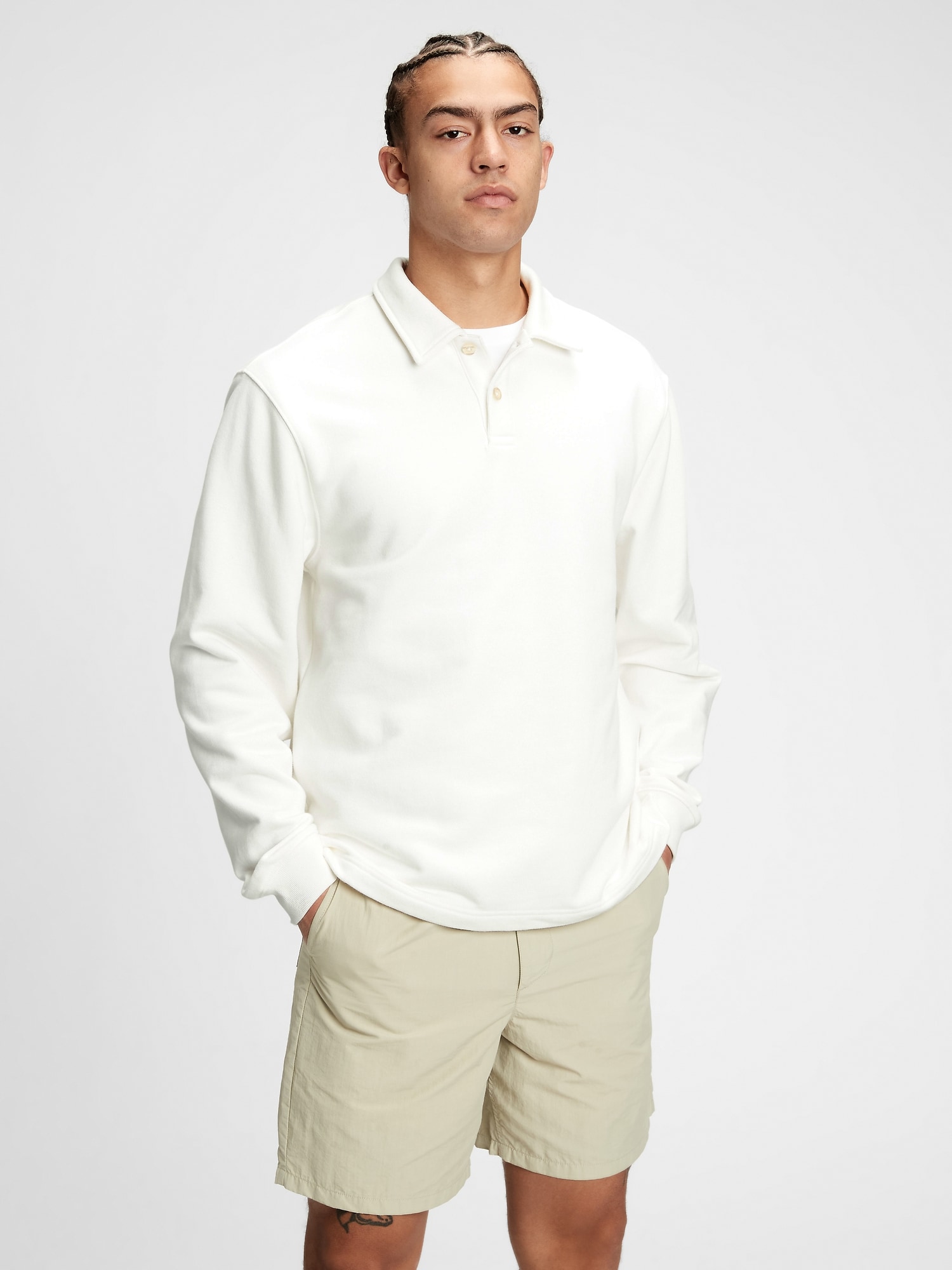 Gap French Terry Polo Shirt. 3