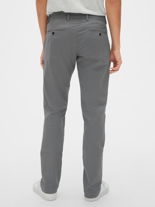 Erkek Siyah GapFlex Straight Fit Khaki Pantolon