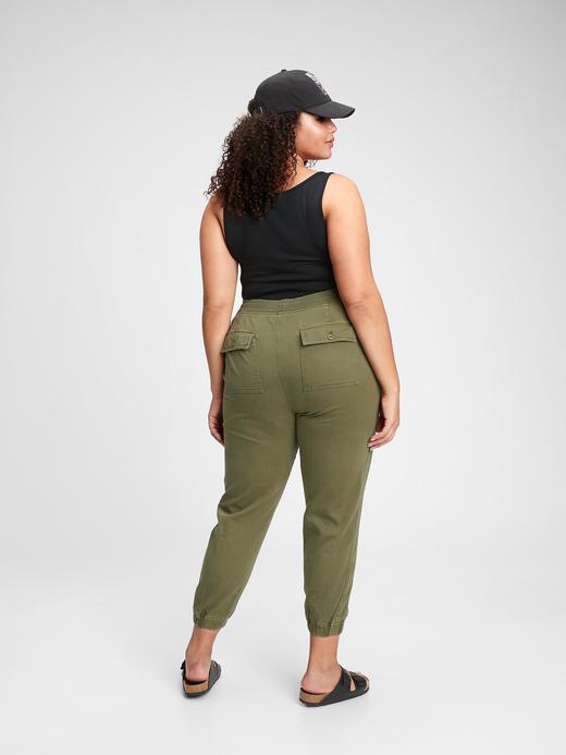 Kadın Yeşil Pull-On Jogger Pantolon