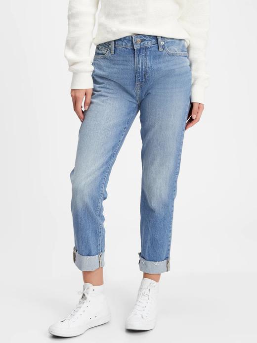 Kadın Lacivert Mid Rise Universal Slim Oversize Jean Pantolon