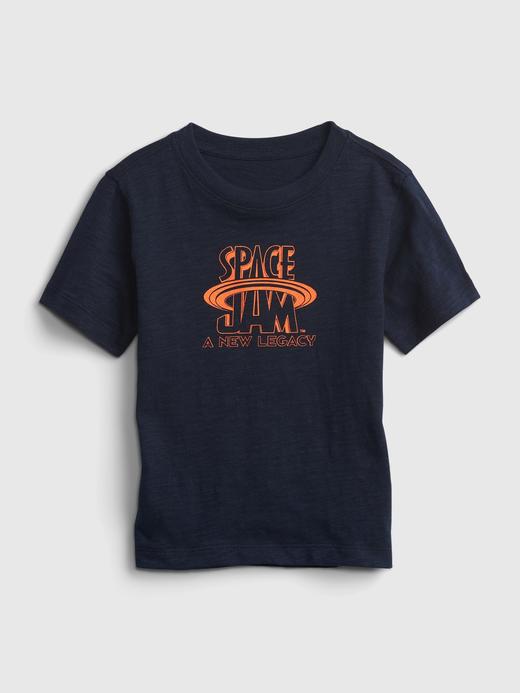 Erkek Bebek Lacivert Space Jam Grafik Desenli T-Shirt