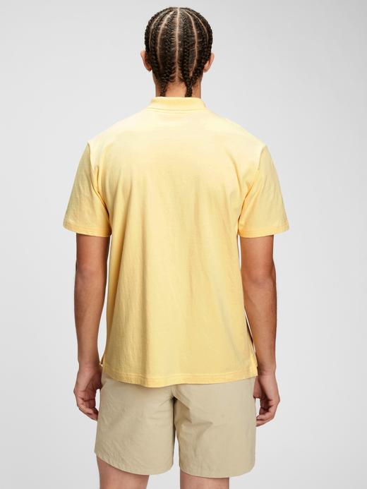 Erkek Haki Organik Pamuklu Polo Yaka T-Shirt