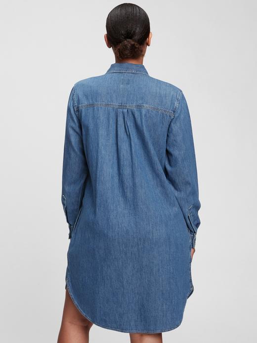 Kadın Mavi Utility Denim Elbise