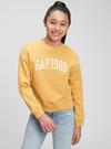 Kız Çocuk Sarı Gap Logo Yuvarlak Yaka Sweatshirt