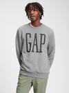 Erkek Gri Gap Logo Yuvarlak Yaka Sweatshirt