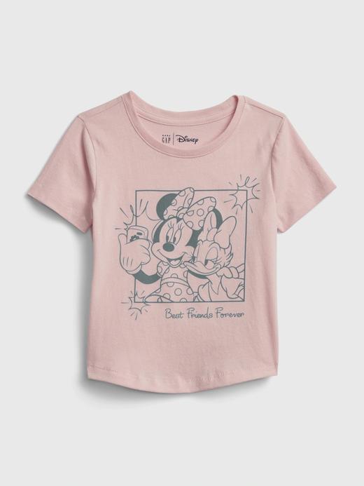 Kız Bebek Pembe Disney Mickey Mouse and Minnie Mouse T-Shirt