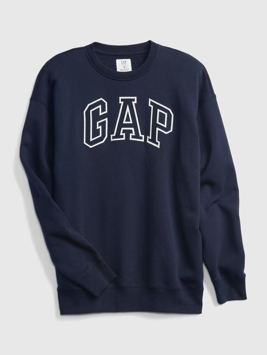 Genç Kız Gri Gap Logo Yuvarlak Yaka Sweatshirt